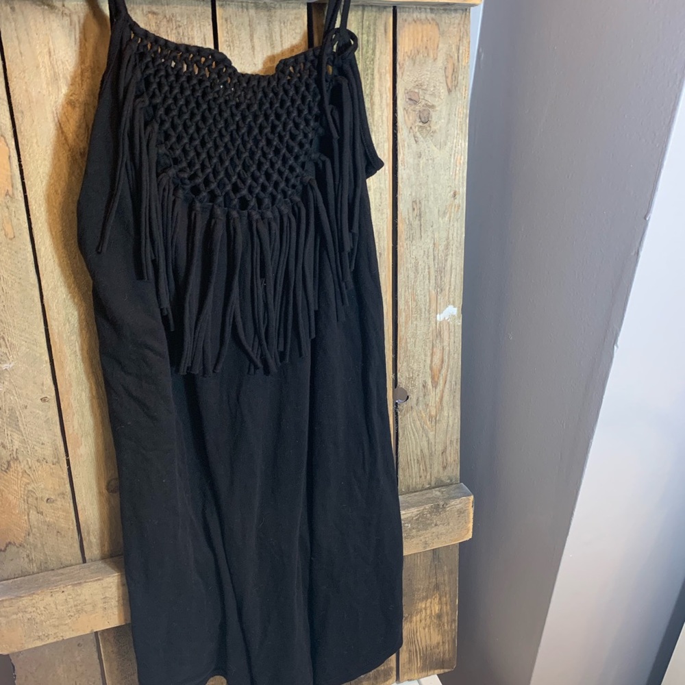 Roxy Black Fringe Dress